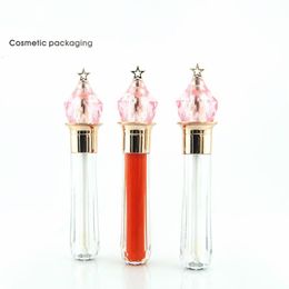 Whole Plastic Cosmetics Packaging Pink Magic Wand Clear Lip Gloss Tubes Empty Lipgloss Tube Refillable Bottles Contianers287e