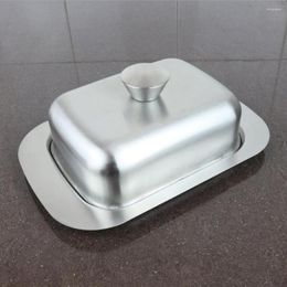 Plates Traditional Stainless Steel Covered Butter Dish Lid With Knob