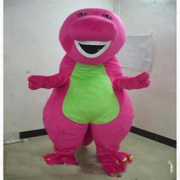 2018 Discount factory Profession Barney Dinosaur Mascot Costumes Halloween Cartoon Adult Size Fancy Dress2148