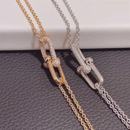 Brand Pure 925 Sterling Silver Jewellery For Women Steam Punk Necklace Party Pendant Fashion Punk Rose Gold Party Necklace235L