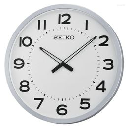 Wall Clocks Seiko 20" Ultra Modern Silver Framed Clock QXA763SLH