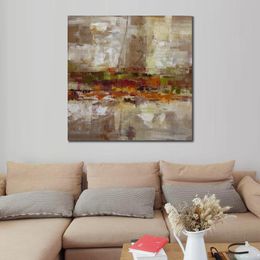 Modern Abstract Canvas Art Landing Handmade Oil Painting Contemporary Wall Decor