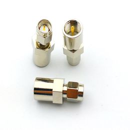 50PCS brass Adapter FME plug Male to SMA Male RF connector adapter283E