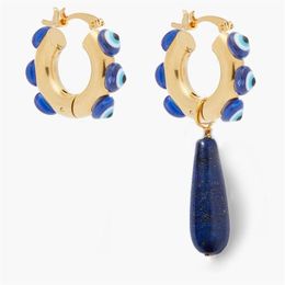 Dangle & Chandelier 2022 Timeless Pearly Mismatched Vivid Natural Stone Long Water Lapis Lazuli Drops Earring Pearl Bead Earrings263g