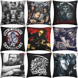 Pillow Sons Of Anarchy Violence Pillowcase Polyester Cover Decor Rock Hardcore Heavy Metal Case Home Zipper247p