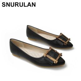 Dress Shoes SNURULAN Plus Size 33-43 Women Flats Sweet Slip On Flat Shoes Oxford Ballet Flats Bow Woman Loafers Black Grey Ladies Shoes L230721