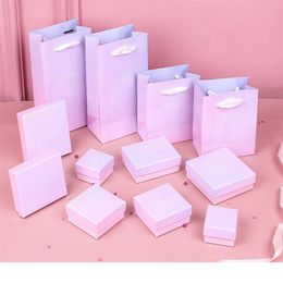 DDisplayGradient Colour Jewellery Set Box Pink Lovers Ring Case Nice Jewellery box for Necklace Ins Style Bracelet Display263z