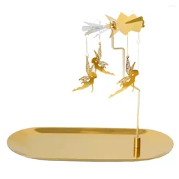 Candle Holders Ornaments Beautiful Rack Windmill Decor Christmas Golden Bracket Romantic Support Desktop Adornment Iron Dinner Table