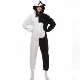 Danganronpa Dangan Ronpa Monokuma Monomi Bear Fleece Onesie Pyjama Costume Halloween Carnival Party Clothing Cartoon Jumpsuit Slee242S