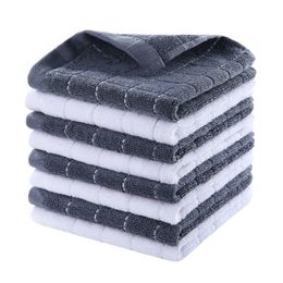 Cleaning Cloths Homaxy 4/8Pcs 100% Cotton Dishcloth Ultra Soft And Absorbent Kitchen Towels Household Cleaning Tools For Kitchen Wash Cloth 230720