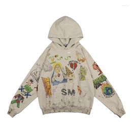 Men's Hoodies Men's And Women's Hand-painted Graffiti Sweater Loose Clothes