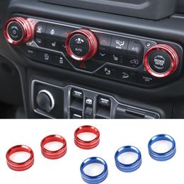Aluminium Alloy Air Conditioning Rotary Decorative ring Section B For Jeep Wrangler JL Auto Interior Accessories255l