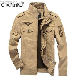 Men's Jackets Men Bomber Jacket 2023 Spring Autumn New Cotton Army Tactics Military Coat Mens Brand Outwear Fashion Casual Outdoor Jacket Men L230721