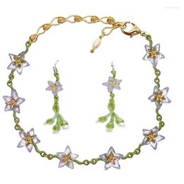 Charm Bracelets CSxjd Vintage Plant Jewellery Flower Bracelet Women's Wedding Accessories