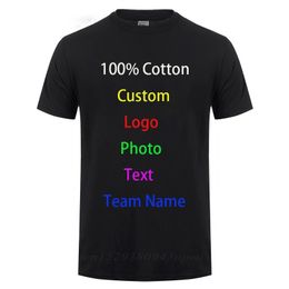 Men's T-Shirts T Shirt Men Customized Text Diy Your Own Design Po Print Apparel Advertising T-shirt For VIP 230720