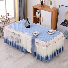 Table Cloth Modern Minimalist Fabric Lace Rectangular Tablecloth Italian Velvet Tea For Household Use