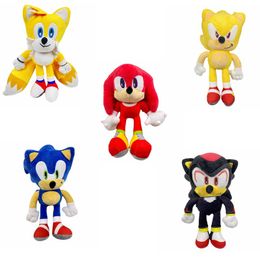 Factory wholesale five styles of hedgehog Sonic plush toys animation film and television games surrounding dolls children's favorite gifts