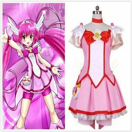 Smile PreCure Glitter Force Hoshizora Miyuki Cure Happy Dress Cosplay Costume2844