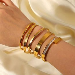 Whole 10pcs lot 18k gold silver bracelet bangle cuff Pulsera Mixed color and size309o