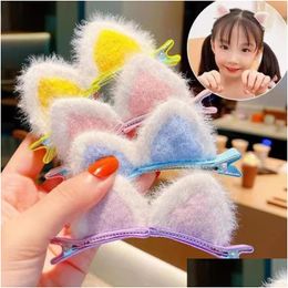 Other Festive Party Supplies Womens Rabbit Ear Hair Clip Handmade Clasp Mens Decoration Drop Delivery Home Garden Dhlm5