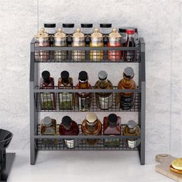 Storage Bottles & Jars 3 Tier Spice Rack Bathroom Kitchen Countertop Shelf Holder Organizer Hanging Racks Seasoning304f258Y