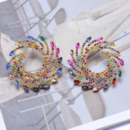 Dangle Earrings Big Round Flower For Women Winter Designer Style Decor Korean Fashion Jewellery Statement Accessories Wholesale