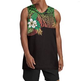 Men's Tank Tops Polynesian Tribal Fijian Totem Tattoo Fiji Prints Youth Boy Reversible Mesh Performance Athletic Basketball Team