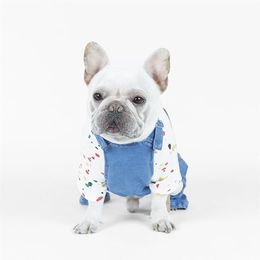 2019 New Style Pet stretch Jeans Dog Cotton Clothes Stretch Jeans French Bulldog Two Feet Clothes Fashion237N