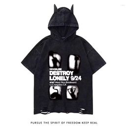 Men's T Shirts Harajuku Hip Hop Oversized Y2k Sweatshirt 2023 Fashion Kawaii Cotton Tops Streetwear