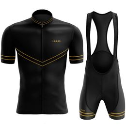 Cycling Jersey Sets HUUB Team Set Man Bike Short Sleeve Bicycle Clothing Kit Mtb Bicicletas Wear Triathlon Uniforme Maillot 230721