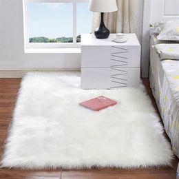 Soft Artificial Sheepskin Rug Chair Cover Artificial Wool Warm Hairy Carpet Seat Fur Fluffy Area Rugs Home Decor 60 120cm253i