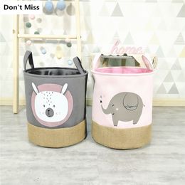 Storage Baskets Collapsible Laundry Basket Cartoon Rabbit Large Waterproof Linen Cloth Home Toy Clothes Barrel Organiser 230719