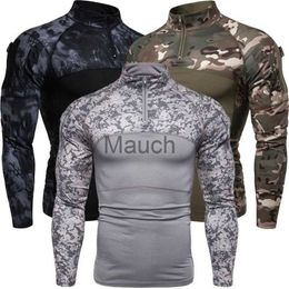 Men's T-Shirts Men's Sports Outdoor Military Camouflage Long Sleeve Tshirt Fashion Casual Long Sleeve Shirt J230721
