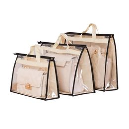 Storage Bags Transparent Dust Bag Clear Purse Organiser Dustproof Handbag Holder Wardrobe Closet For Clutch Shoes1846