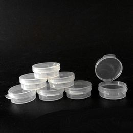 5ml 5g hinged Empty Plastic Jar 5ml Small Sample Containers Clear PE Cosmetic Bottle Packaging for concentrate packaging jar jars306S