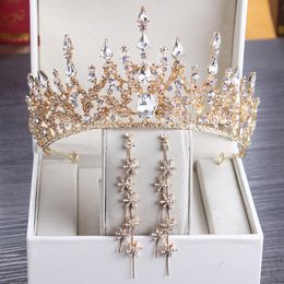 Luxury Princess 2023 Wedding Headpieces Bridal Tiara Rhinestone Crown Head Pieces Crystal Headbands Hair Accessories Gold Silver E2159