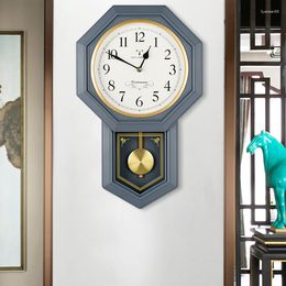 Wall Clocks Luxury Design Pendulum Clock Wood Time Office Aesthetic Digital Classic Bathroom Quiet Reloj Pared Home Art