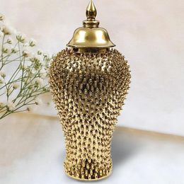 Storage Bottles Modern Ceramic Ginger Jars Decorative Porcelain Jar With Lid For Living Room