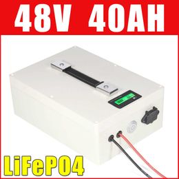 LiFePO4 48V 40AH Battery Pack 2000W Electric bike Motorcycle Lithium ion battery waterproof case LCD display