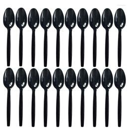 Dinnerware Sets Camping Forks 100PCS Outdoor Parties Vegetables Cutters Portable Black Tableware For Barbecue Salad