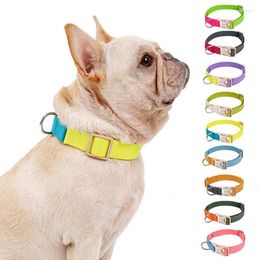 Dog Collars Fashion Pet Collar Two-color Polyester-cotton Teddy Small Medium Large Dogs Outdoor Supplies