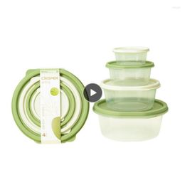 Storage Bottles Portable Round Sealing Box Plastic Lunch Eco-friendly Refrigerator Food Boxes Salad Container Creative