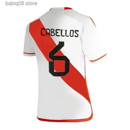 2023 Peru LAPADULA TAPIA FLORES Mens Soccer Jerseys CUEVA GUERRERO FARFAN ABRAM LORES Football Shirts National Team Home White Away Short Sleeve Uniforms T230720