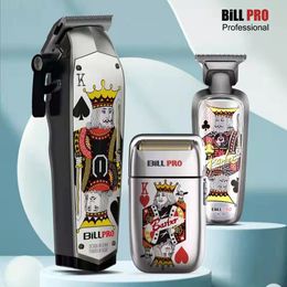 Professional BiLL K13 Series Clipper USB Rechargeable Hair Trimmer with 0mm Pitch and Double Cutter Head Shaver 230720