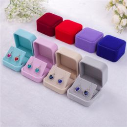 Jewelry Pouches 10pcs The Flocked Box Is A Multi-color Fashionable And Classic Case For Showcasing Preserving