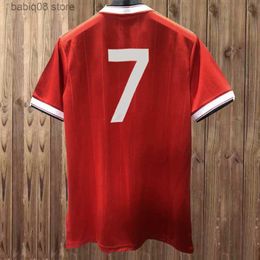 Fans Tops Tees 84 98 BECKHAM Retro Mens Soccer Jerseys BARTHEZ KEANE GIGGS SHERINGHAM SCHOLES CHICHARITO v. PERSIE Football Shirts Short Sleeve Uniforms T230720