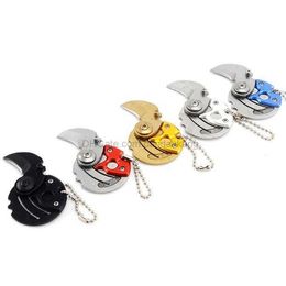 Collection Panchenko Coin Claw Knife Mini Tactical Folding Knife Necklace 8Cr18 58HRC Wire Drawing Titanium Coated EDC Pocket Utility Knives