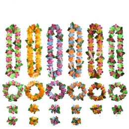 Decorative Flowers Wreaths Hawaiian Artificial Garland Necklaces Leis Dance Garlands Party Favours Celebrations Supplies Drop Deliv Dhqcm