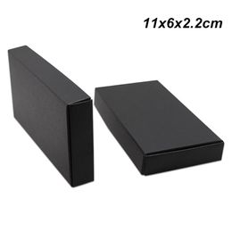 11x6x2 2cm 50 Pieces Black Kraft Paper Packaging Boxes Cardboard Packing Boxes DIY Wedding Birthday Party Gift Accessories Cake Pa2229