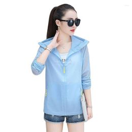 Women's Jackets Leisure Sunscreen Clothing Women's Summer UV-proof Loose Breathable Sun-protective Fashion Hooded Thin Coat
